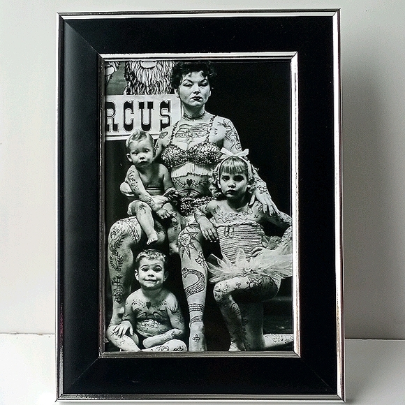 Vintage Tattooed Family Sideshow Circus Freak Show Oddity stunning Frame picture - Picture 4 of 8